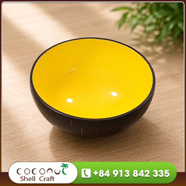 Lacquered coconut shell bowl SM006